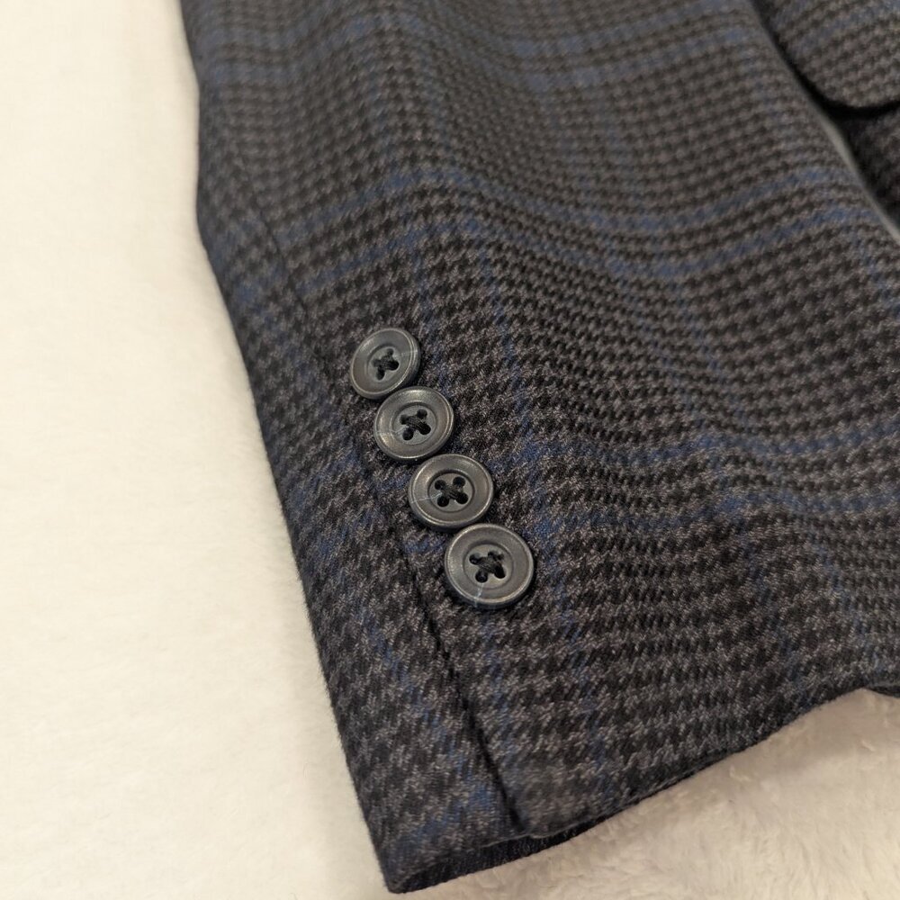 ARNOLD BRANT Blk Gray Blazer Blue Stripe 42L-T Bamboo Very Soft Academia Preppy - Picture 4 of 11